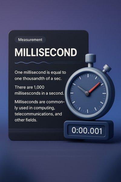 Stylish Web Page Illustration Featuring Millisecond Concept