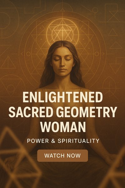Spiritual Illustration Featuring Sacred Geometry and Enlightenment Theme
