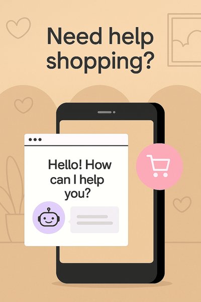Customer Support Chat Interface Illustration
