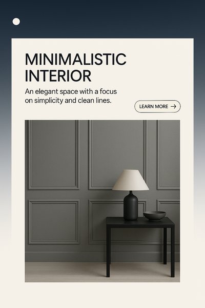 Elegant Minimalistic Interior Design with Grey Wall Panels