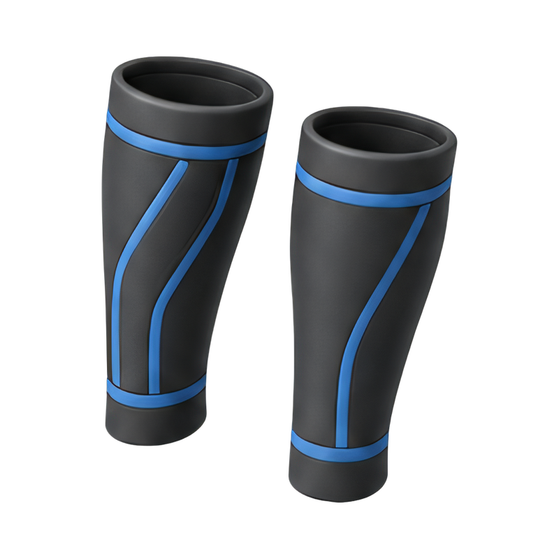 calf compression sleeves in action