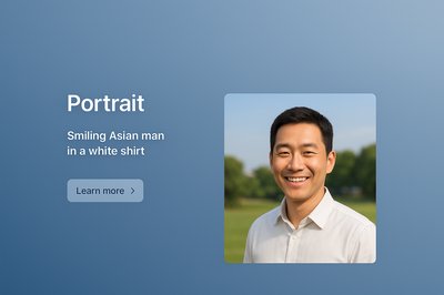 Smiling Asian Man in White Shirt - Portrait Scene