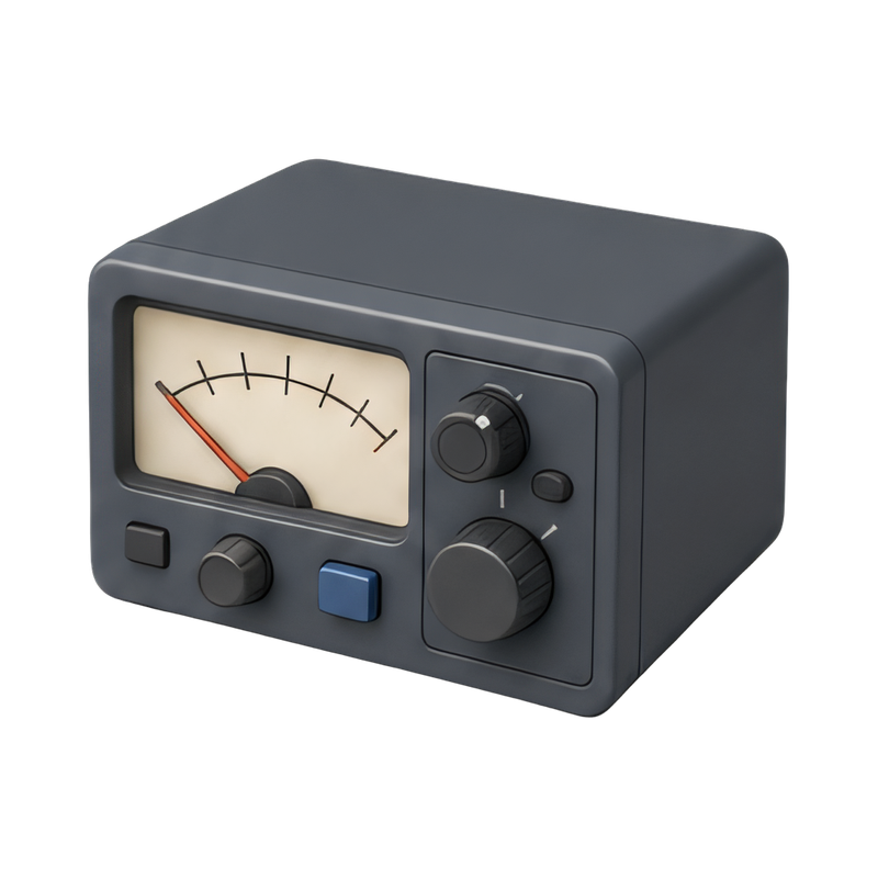 analog SWR meter on display