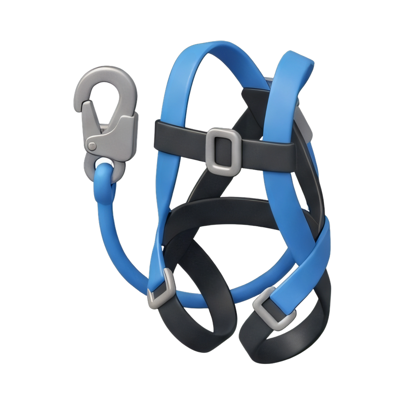 safety harness with lanyard
