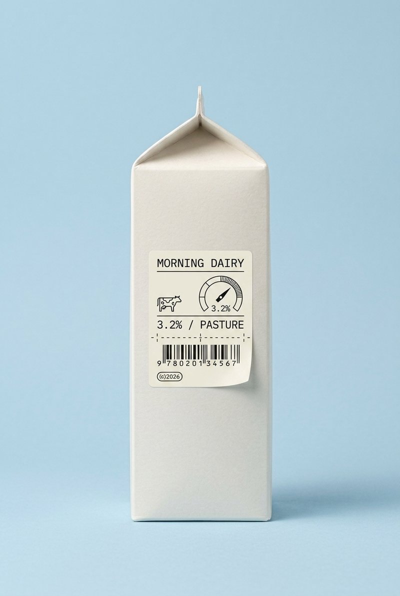 classic milk carton design