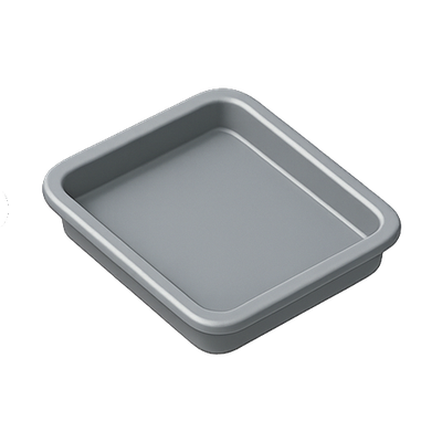 Simple Gray Baking Dish with Square Design