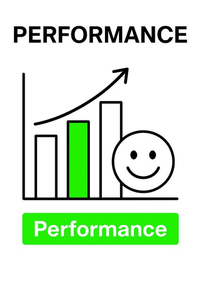 Business Performance Infographic with Graph and Happy Icon