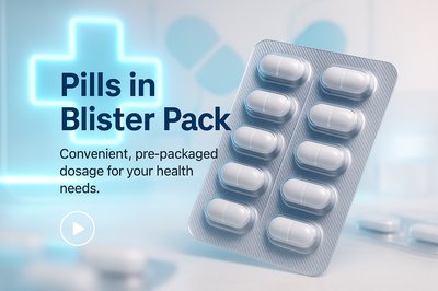 Modern Pharmaceutical Blister Pack Display