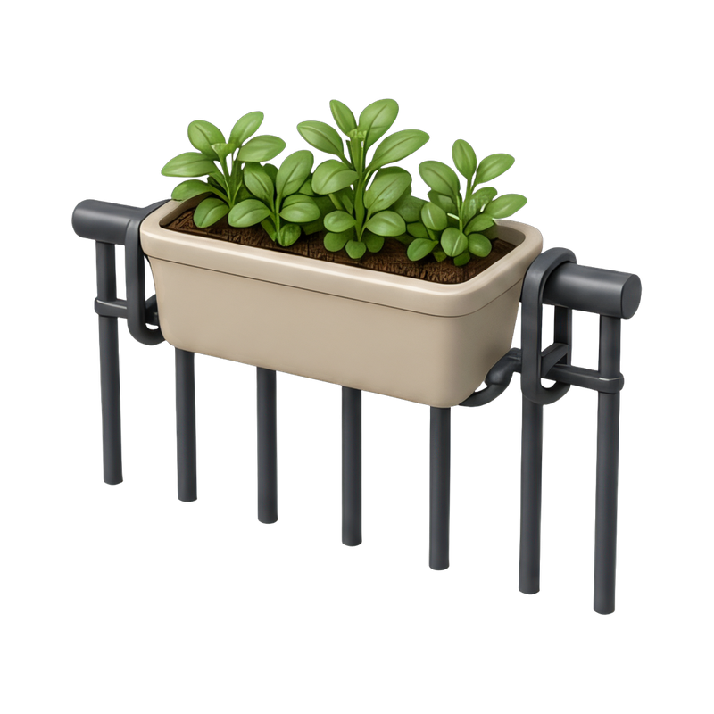 Stylish balcony rail planter