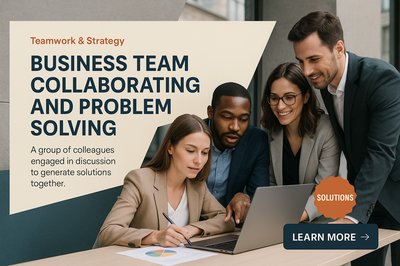 Business Team Collaborating for Effective Problem Solving