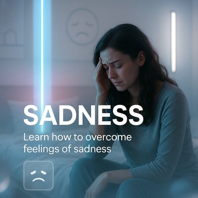 Emotional Wellness Graphic on Overcoming Sadness