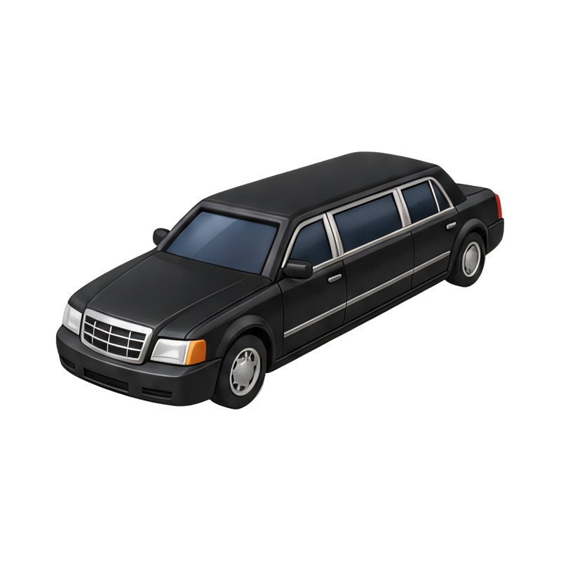 black toy limousine