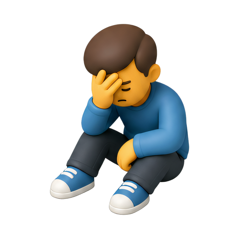 frustrated person facepalming