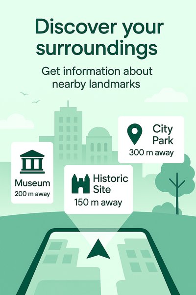Informative App Interface Graphic for Location Services