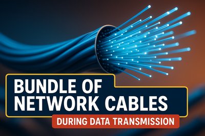 Dynamic Visualization of Network Cables in Data Transmission