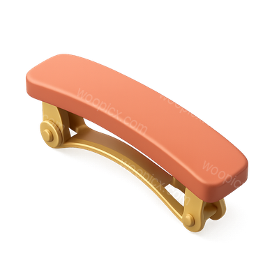Stylish 3D Barrette Icon with Clasp Design