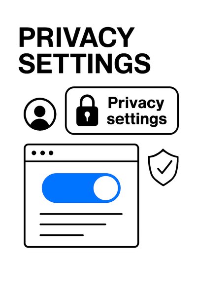 Illustration of Privacy Settings Interface for Digital Applications