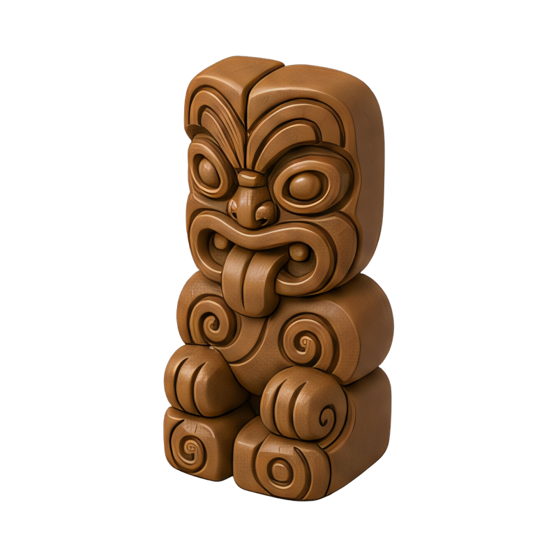 traditional maori tiki carving
