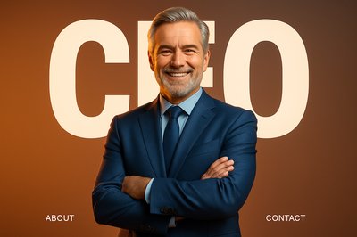 Confident Executive Presence in a Modern Office Setting