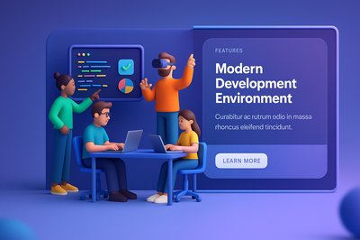 Team of Developers Collaborating in Modern Workspace