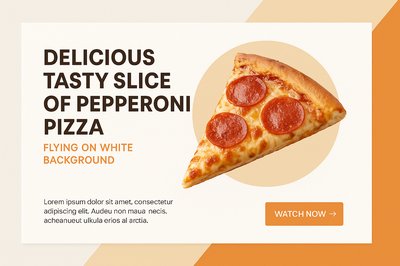 Delicious Pepperoni Pizza Slice in Dynamic Design