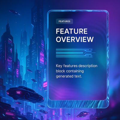 Futuristic Cyberpunk City at Night with Neon Lights and Skyscrapers