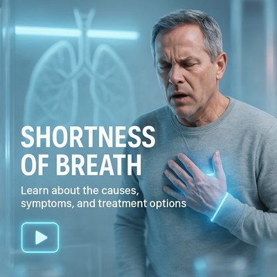 Health Awareness Graphic on Shortness of Breath