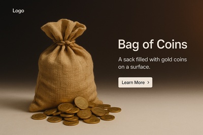 Stylish Bag of Coins for Financial Themes