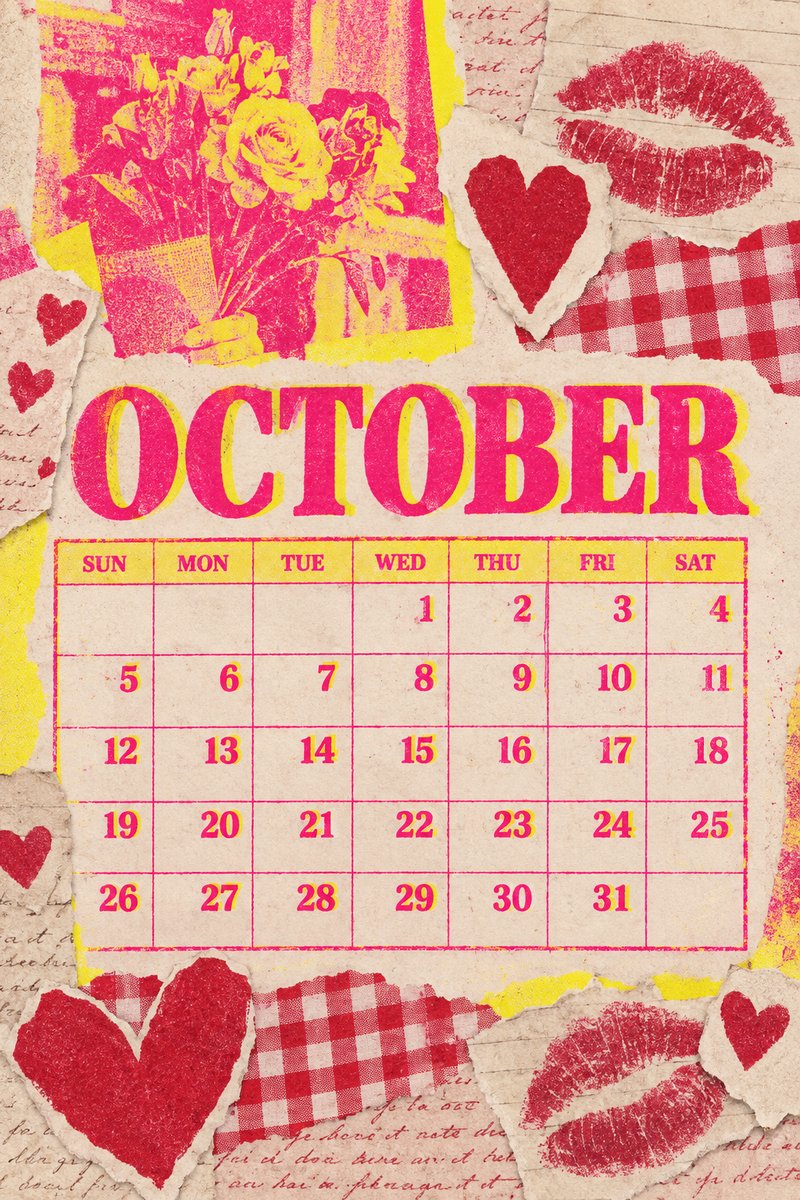 Colorful risograph calendar design
