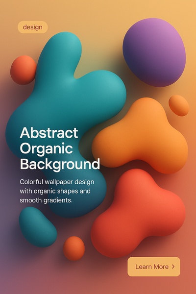 Colorful Abstract Organic Background Design for Wallpapers