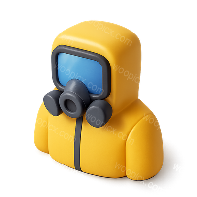 3D Hazmat Icon with Isometric Design and Volumetric Feel