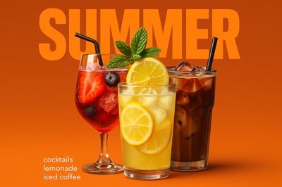 Bold Summer Refreshments with Cocktails and Lemonade