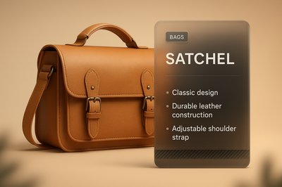 Stylish 3D Satchel Design with Transparent Overlay