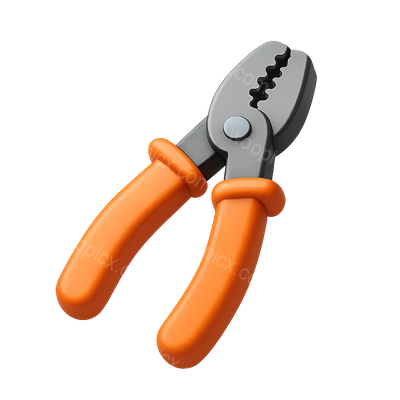 Stylish 3D Wire Stripper Icon with Vibrant Colors