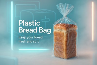 Stylish Product Display of a Plastic Bread Bag for Freshness