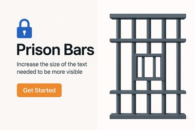 Corporate Landing Page Design Featuring Prison Bars