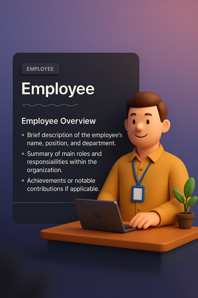 3D Employee Overview Illustration with Modern Design