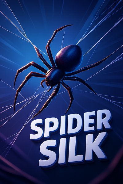 Dynamic Spider Silk Illustration with Engaging Composition