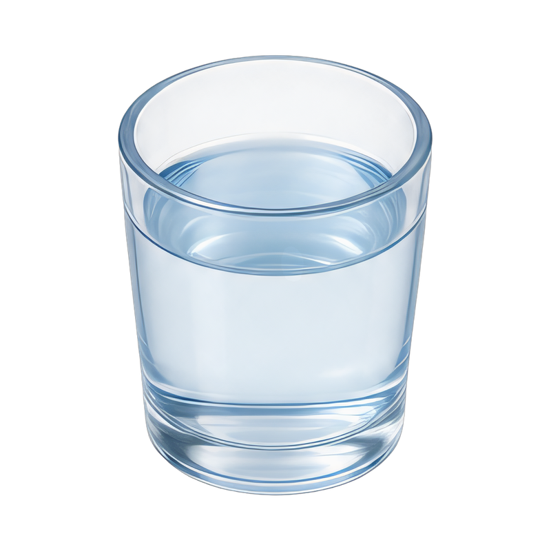 refreshing glass of water