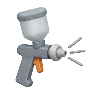 3D Paint Sprayer Icon in Isometric View