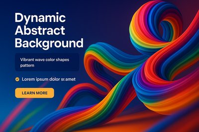 Dynamic Abstract Background with Vibrant Wave Colors