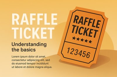 Vibrant Raffle Ticket Design with Clear Hierarchy
