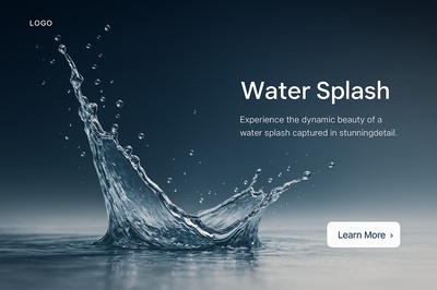 Dynamic Water Splash Illustration for Web Design