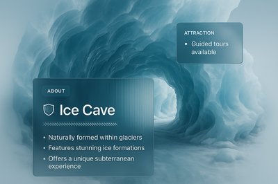 Stunning Ice Cave Design with Informative Blocks