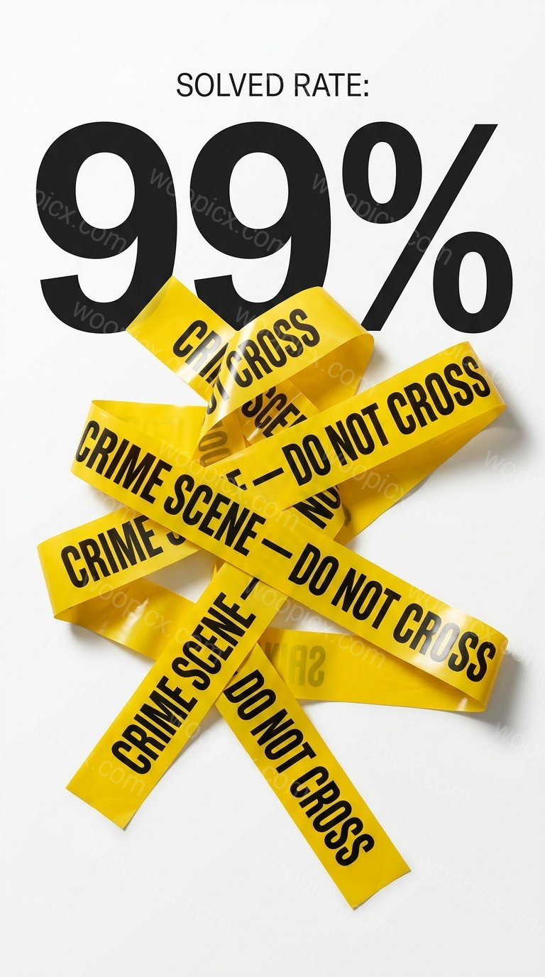 Crime scene tape arrangement