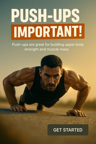 Engaging Push-Up Fitness Graphic for Motivation