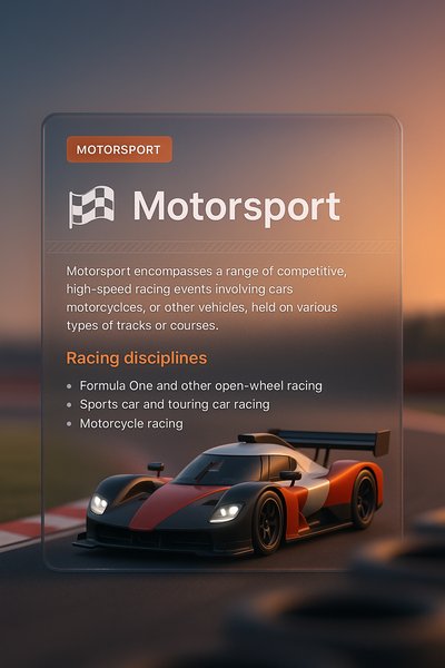 3D Motorsport Visualization with Integrated Design Elements