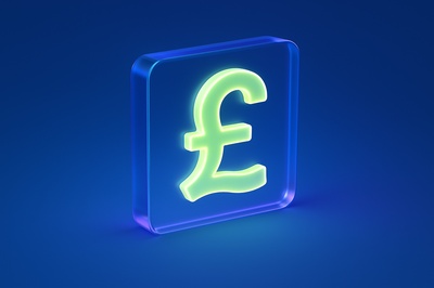 Glowing 3D Icon of Pound Symbol in Soft Lighting