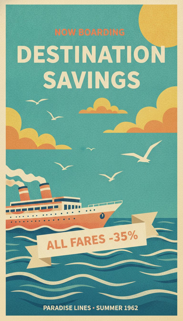 Vintage travel poster design