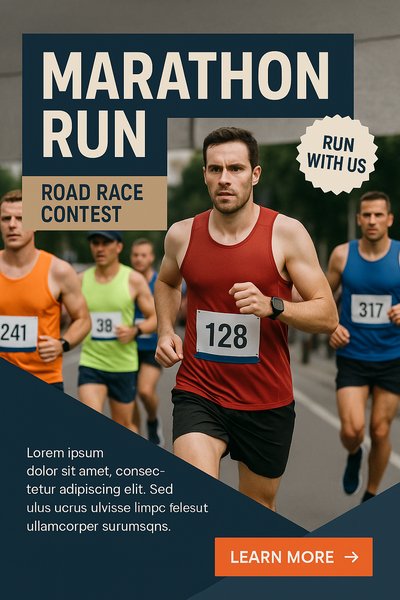 Exciting Marathon Run Contest with Energetic Runners